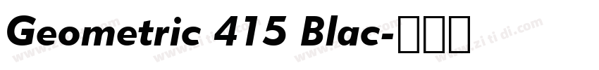 Geometric 415 Blac字体转换